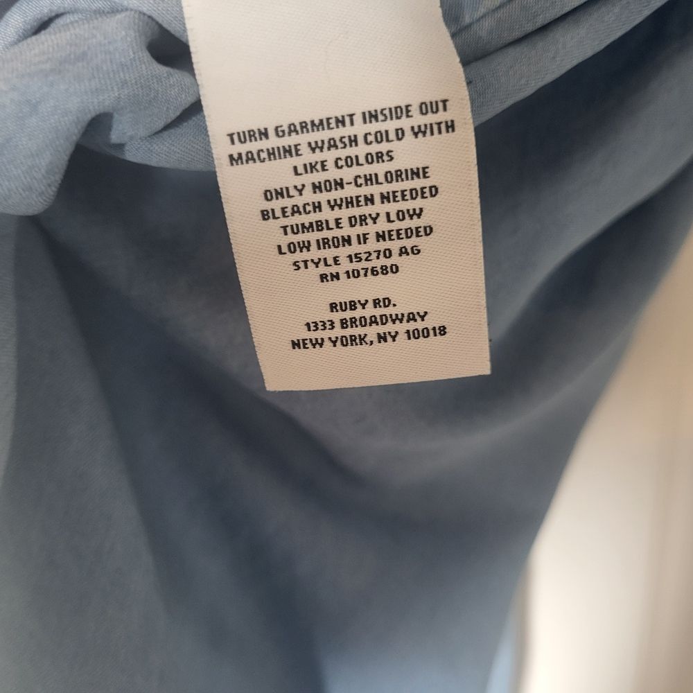 Ruby Rd. Blue Button Down With Mandarin Collar An… - image 5